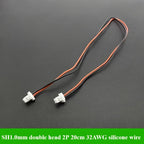 2-50Pcs/lot JST SH 1.0mm Pitch Female Socket Terminal Plug Wire Connector SH 1mm 2 3 4 5 6 Pin 20CM 32AWG Silicone Wires Cable