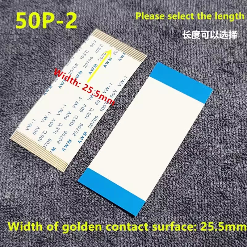 10Pcs Gold-Plated FFC FPC Flat Flexible Cable AWM 20706 105C 60V VW-1 0.5MM Pitch 40/50/55/60/68/80/96 Pin