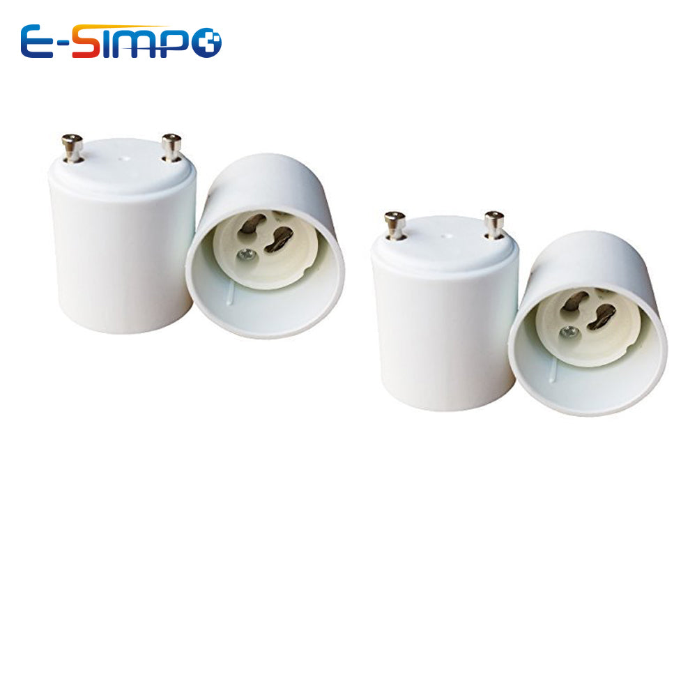 2pcs GU24 To GU10 2 Prong Pin Light Socket Adapter Lamp Holder Converter, Allow You Install Gu10 Lamp In Gu24 Socket