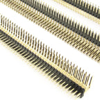 10pcs 2x50P 1.27mm RA Pin Header 0.05" PCB Right Angle Male Header Breakaway 90D Double  Row Golden-Plated Strip Connector