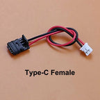 5pcs USB Adapter Cable PH2.0mm Terminal Micro USB Jack Type-C Charging Port 2P Strip Line Of Solder Joint Male Female Connector