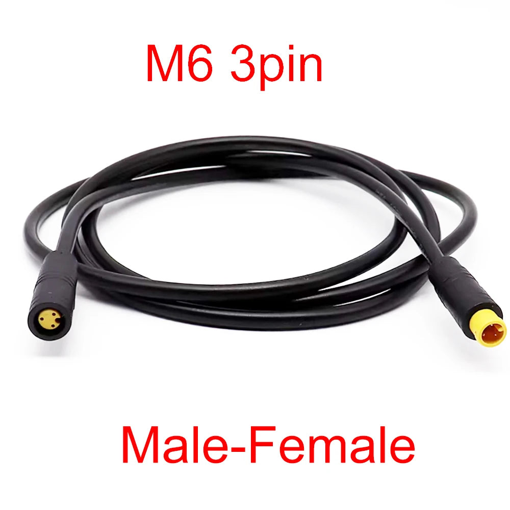 1m M6 M8 2 3 4 5 6 Pin Core Male To Female Julet Electric Butt Cable Plug Connector Scooter Brake Waterproof Signal Sensor Cord