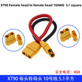 XT30U XT60U XT60H XT90 Plug Connector Male / Female with 18/16/14/12/10 AWG Cable Dual Extension Battery for RC Battery Cable
