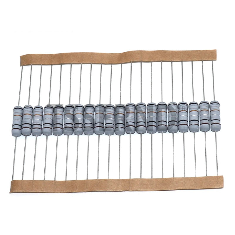 20pcs 2W 5% Wirewound Resistor Fuse 0.05R 0.1R 0.15R 1R 2.2R 4.7R 5.1R 10R 20R 22R 47R 51R 100R