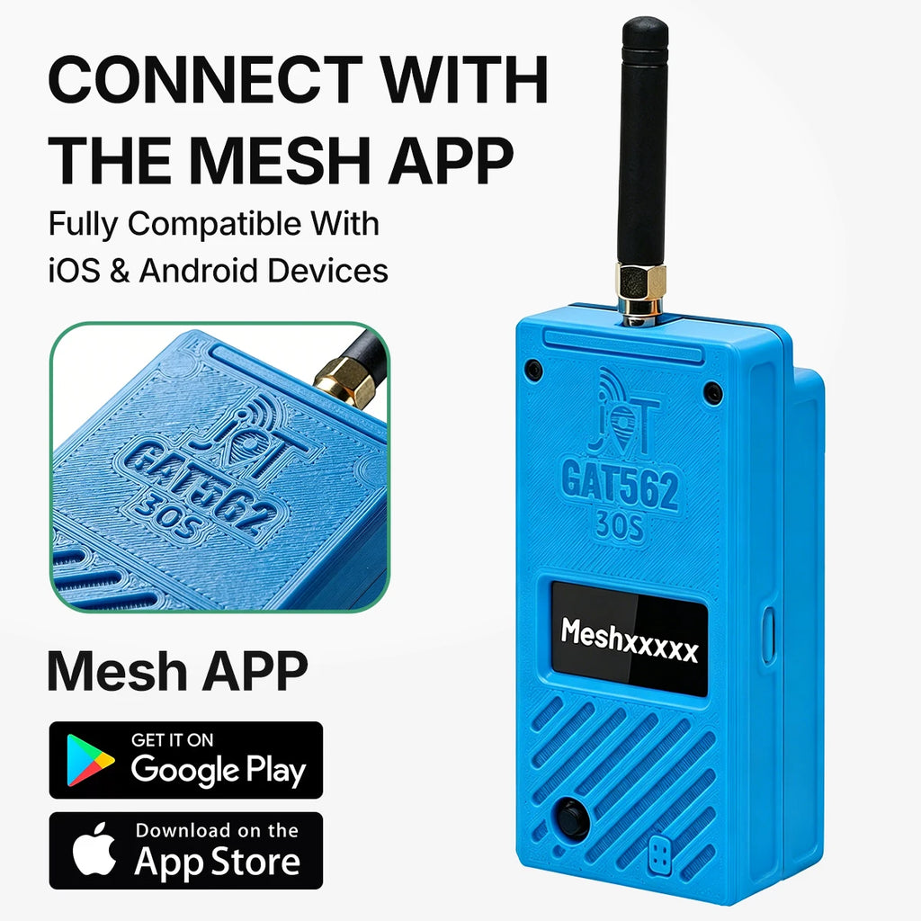 GAT562 30s 30dBm High Power SX1262 GPS Mesh LoRa Radio Compatible Meshcore or Meshtastic Wireless Tracker Node