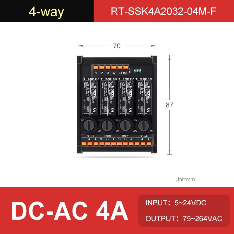 ENMG Solid State Relay Module 5-24V DC Solid State Non-Contact Relay Module DC Control AC/DC 220V Wide Voltage Constant Current