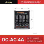 ENMG AC Inline 2 4 6 8 10 12 16-Way Solid State Relay Module RT-SSK Non-contact DC PLC AC Amplifier Board 5-24V Fuse Protections