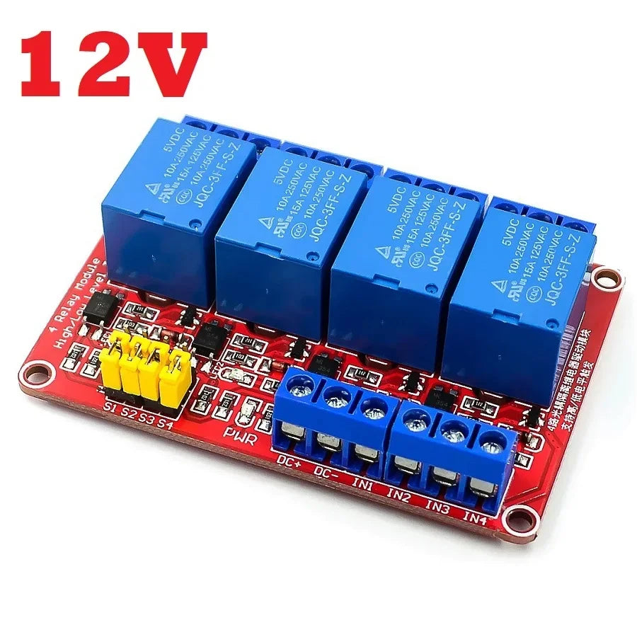 1 2 4 6 8 Channel 5V 12V 24V Relay Module Board Shield with Optocoupler Support High and Low Level Trigger for Arduino