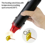 110V/220V Mini Heat Gun Hot Air Gun for Crafts Epoxy Resin Shrink Wraping, US/EU Plug, Multiple Colors Available