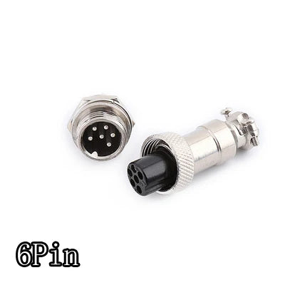 1set GX12 2/3/4/5/6/7 Pin Male + Female 12mm Circular Aviation Socket Plug Wire Panel Connector with Plastic Cap Lid