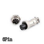 1set GX12 2/3/4/5/6/7 Pin Male + Female 12mm Circular Aviation Socket Plug Wire Panel Connector with Plastic Cap Lid