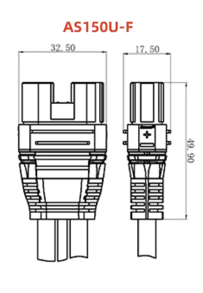 1PCS AS150U、AS150UPW(2+4)、AS150UPB Connector Amass Male Female Male High Current Model Airplane Plug