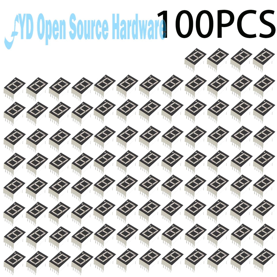10-100PCS 0.56inches 7 Segment 1 Digital LED Display Super Red Common Cathode ANODE DIP10