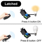 QIACHIP 433MHz Wireless Remote Control Switch Dry Contacts RF Relay Module DC 5V 12V 24V 48V 60V Remote Controls Gate Door Light
