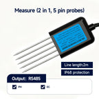 High Precision Agriculture Soil Sensor Moisture Temperature Humidity EC PH NPK with Optional 4-20mA 0-5V RS485 Output