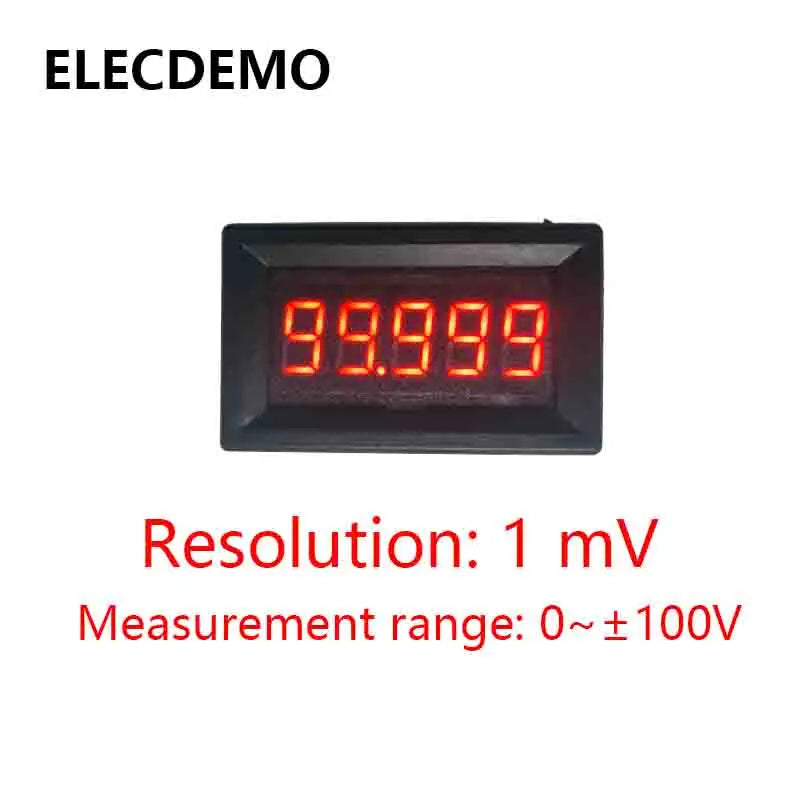5-Digit High Precision DC Digital Voltmeter Panel Meter Head, 0-99.999V (100V), RS485 Modbus RTU Online, LED Display DIY Module