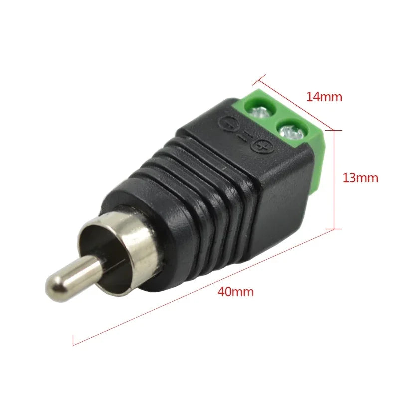 4/8/20PCS RCA Female/Male Jack AV Screw Connector Adapter Jack RCA Terminal Block CAT5 To Camera CCTV Video Balun