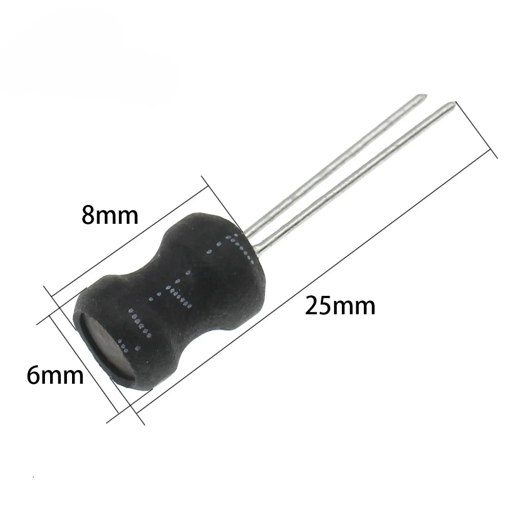 10PCS,0608,6*8mm I-shape Power Inductor Inductance Copper Coil 1MH 100uh 68uh 150UH 220 330 470 UH 2.2MH 3.3MH 4.7MH 10MH Hot