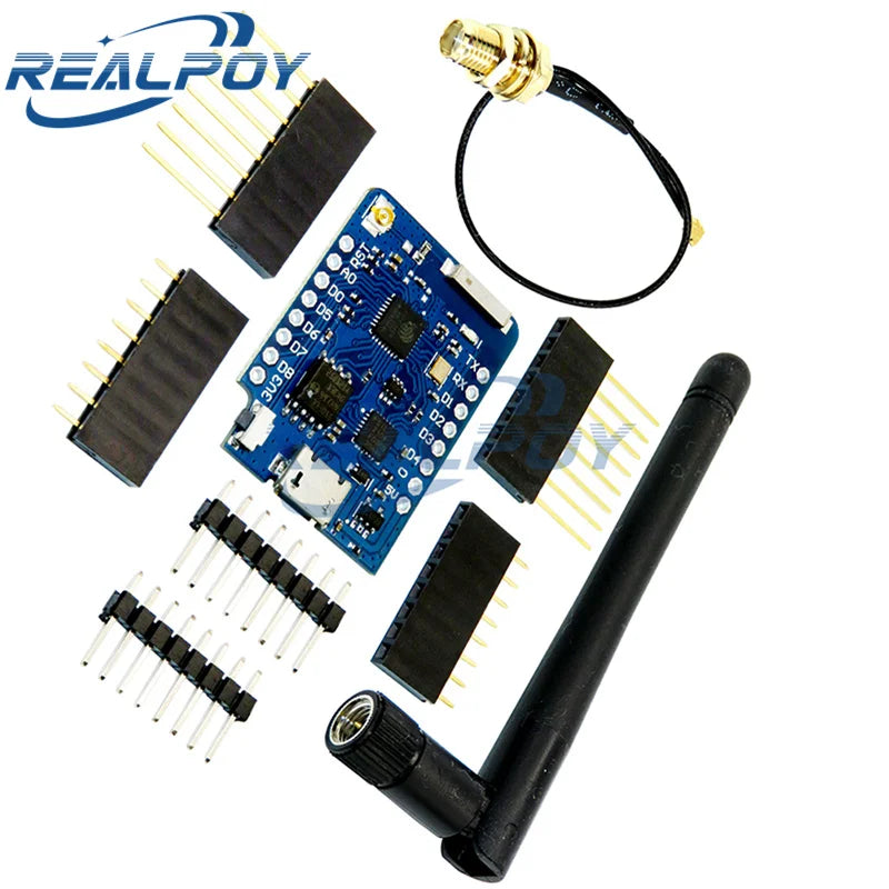 WEMOS D1 Mini Pro 4M 16M Bytes External Antenna Connector NodeMCU Based ESP8266 ESP-8266EX CP2104 WIFI Development Board Micro