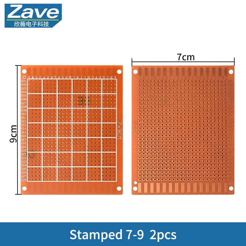 Single-sided Breadboard, Prototype Board, Perfboard, 2.54mm Pitch Bakelite Circuit Board, Sizes: 5/7/9/15cm