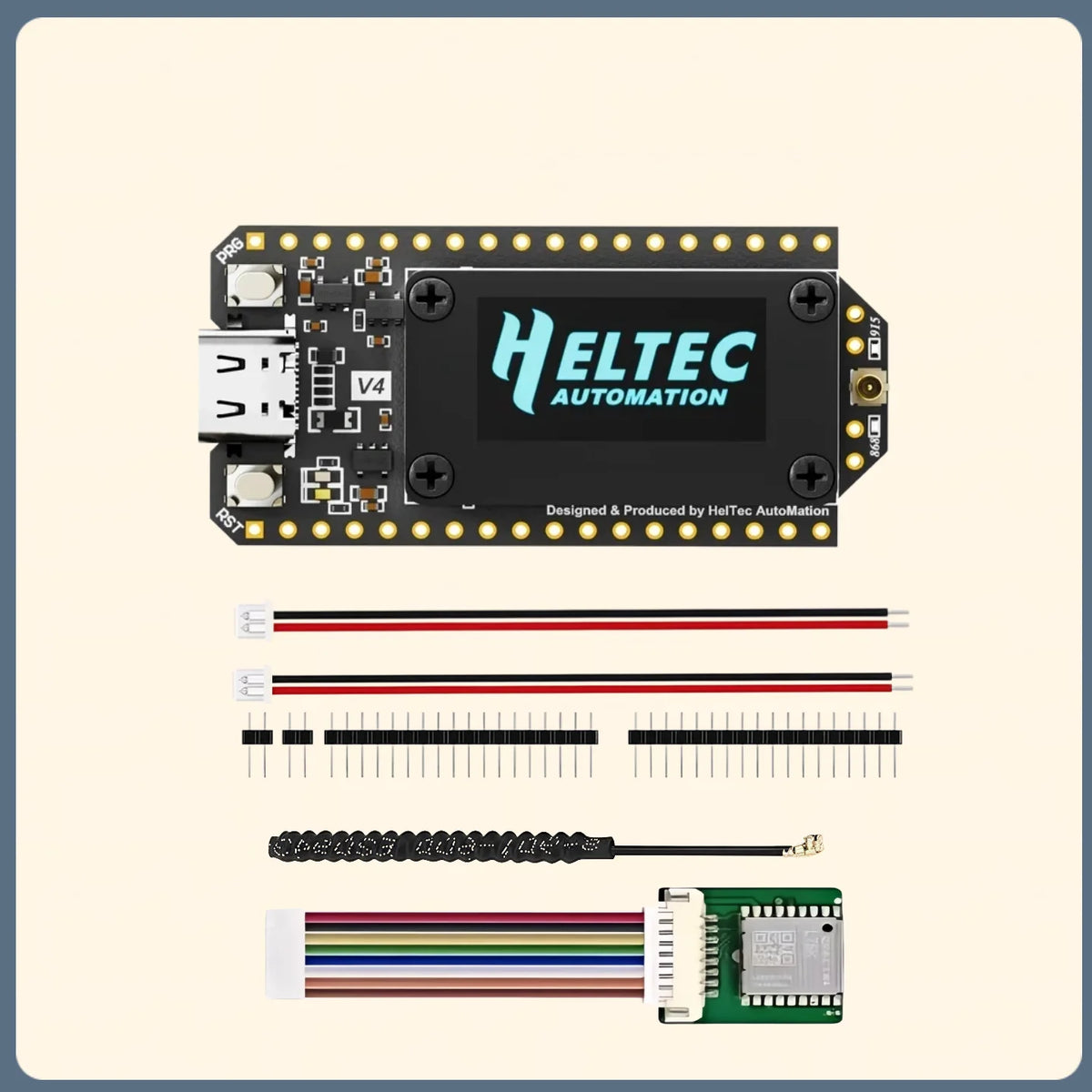 Heltec Meshtastic Wifi LoRa 32 V4 Dev-Board with ESP32 SX1262 GPS 0.96inch OLED Solar Powered Low Power ESP32-Based Arduino IoT