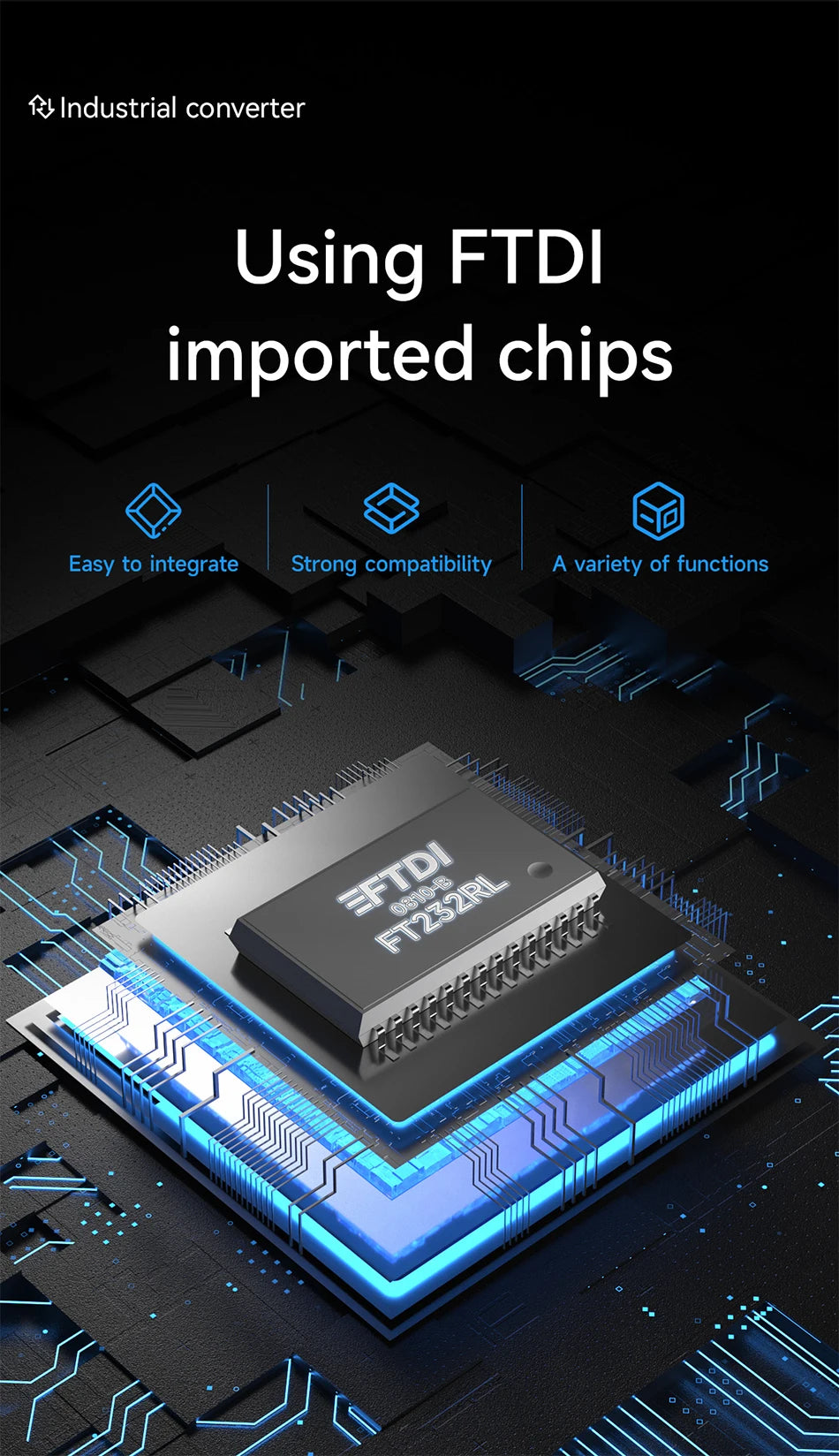 FT232RL USB To RS485 RS422 RS232 TTL Industrial Converter CDSENT E810-U15 FTDI FT232 Power Signal Isolation Type-C DC4.5~5.5V
