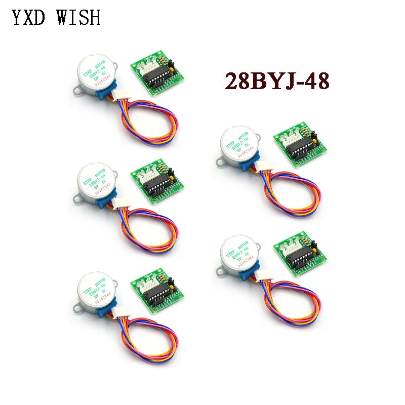 5Set 28BYJ-48 5V 12V 4 Phase DC Gear Stepper Motor + ULN2003 Driver Board For arduino  28BYJ Reduction Stepper Motor DIY Kit
