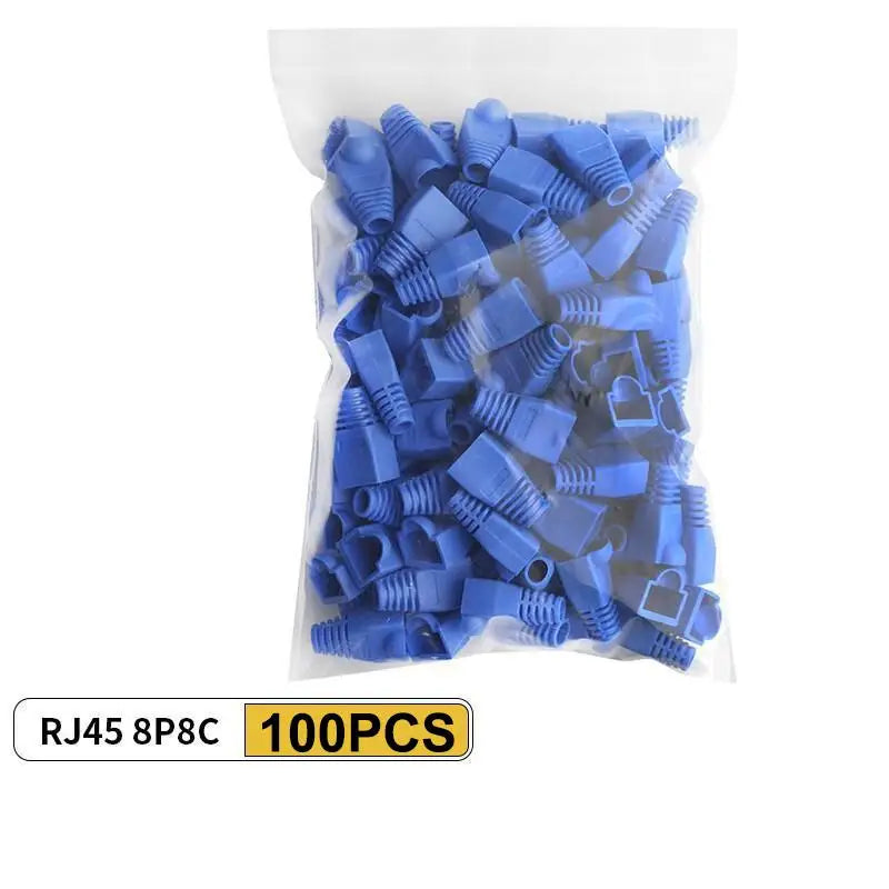 50/100Pcs RJ45 Cable Connector Plug Cover Ethernet Network Cable Connector Plugs Strain Relief Boots - Plastic