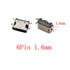 10Pcs USB Connector Type C Female Charging Port Jack 2/6/16 Pin Type-C Socket PCB Soldering SMD SMT DIY Repair Type C Adapter