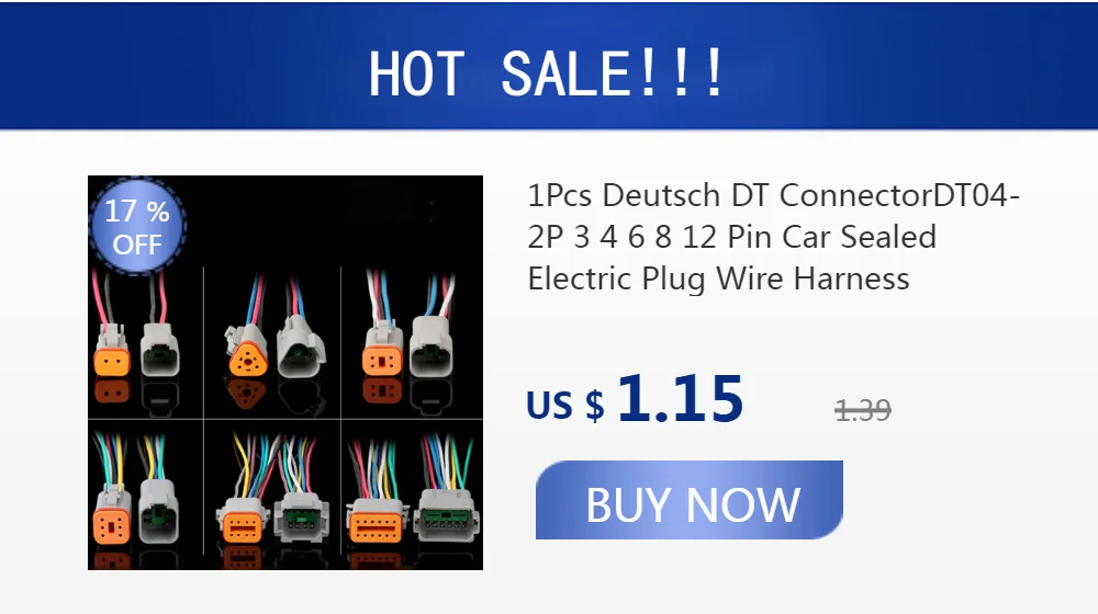 Deutsch Waterproof Connector with Fixed Flange Plug DT04-2P-L012 DT04-4P-L012 DT04-6P-L012 DT04-8P-L012 DT04-12P-L012 DT06-2S