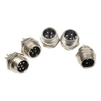 1Set GX12 12mm Circular Aviation Connector 2/3/4/5/6Pin Male Female Panel Mount Plug Socket