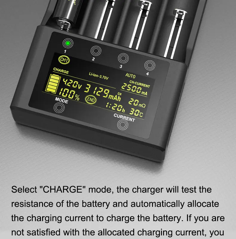NEW LiitoKala Lii-600 Battery Charger For Li-ion 3.7V NiMH 1.2V battery Suitable 18650 26650 21700 26700 16340 14500 AA AAA