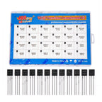 480PCS 24Values TO-92 Transistor Assortment Kit (2N2222/S8050/BC337 etc.) in Box for Arduino DIY Electronic Project 2N2222