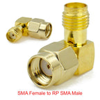 Connector SMA to SMA/ RP-SMA to SMA / RPSMA Male Plug & Female Jack Slide-on Straight RF Coax Adapter Connector for WIFI Antenna