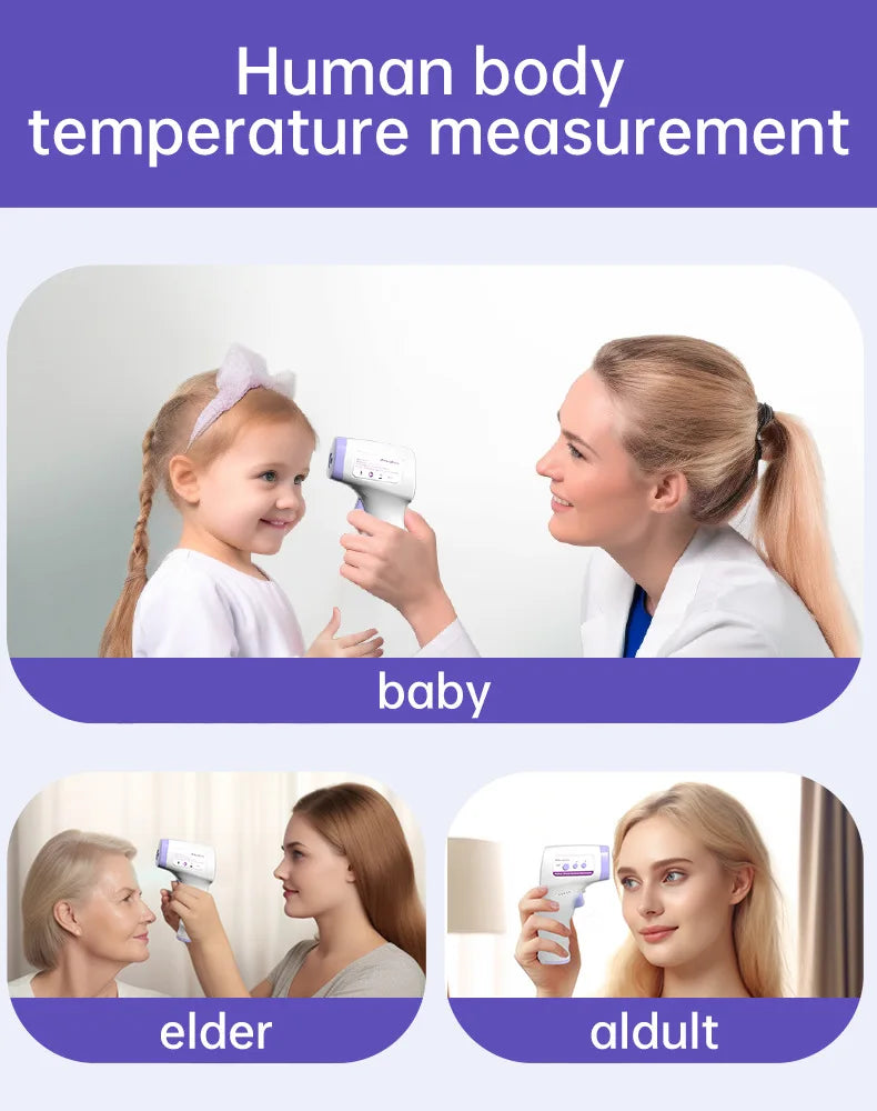 Multifunction Thermometer Three-color Backlit Display Forehead Thermometer Digital Display Infrared Alarm Human Body Thermometer