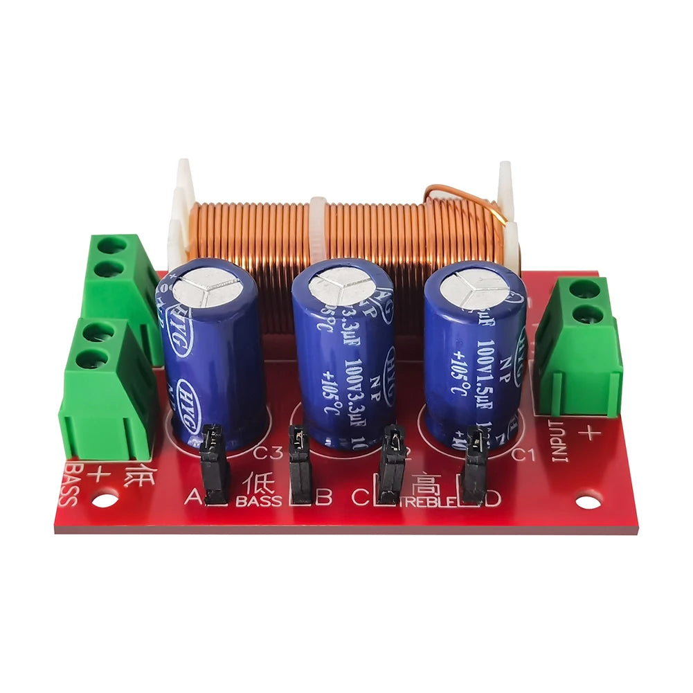 1-10PCS YLY-2088 400W Adjustable 2 Way Crossover Filters Module Audio Speaker Frequency Divider Full Range Treble Bass
