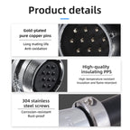 ZHQCN WS20 Connector 2 3 4 5 7 9 Pin Aviation Plug Socket Circular TQ ZQ Panel Mount Industrial Power Cable 500V 10A