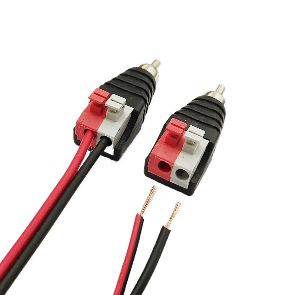 2/6/10PCS AV Plug RCA Lotus Head Press Terminal Monitoring Accessories RCA Welding-free Audio Connector Audio Male and Female