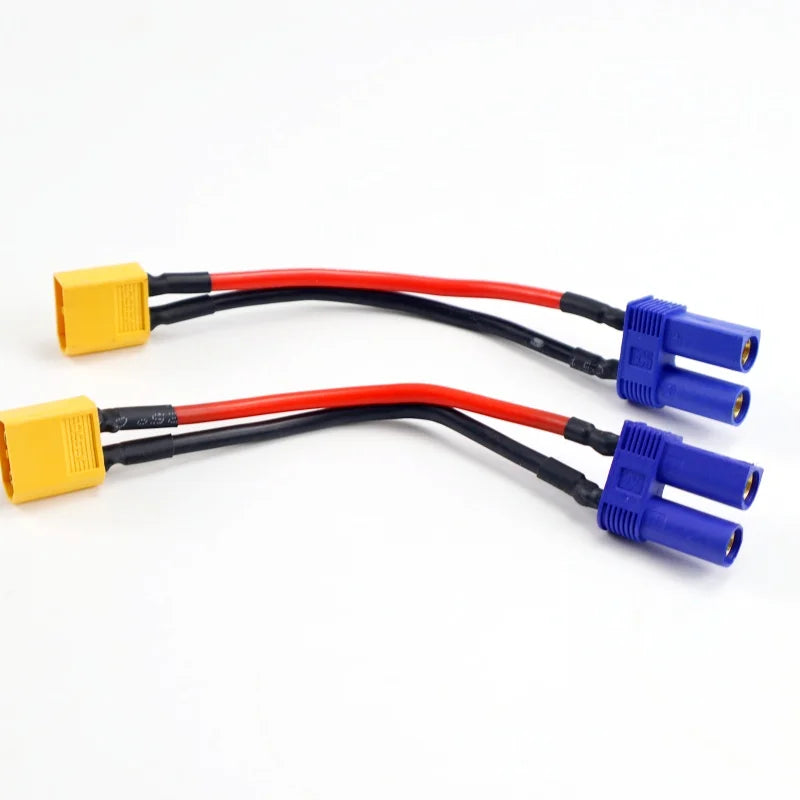 1/2/5PCS XT60 to EC5 Connector Adapter Charge Cable Lead Wire 14AWG 10CM for ISDT Style Chargers