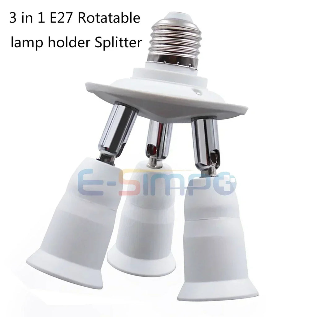 2pcs E27 to E27 3E27 4E27 E12 E17 IR Sense Rotatable AC Outlet Plug LED CFL Lamp Holder Converter Light Socket Bulb Base Adapter