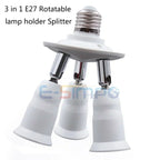 2pcs E27 to E27 3E27 4E27 E12 E17 IR Sense Rotatable AC Outlet Plug LED CFL Lamp Holder Converter Light Socket Bulb Base Adapter