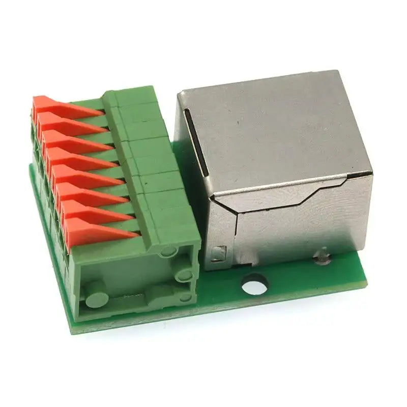 1Pcs Welding Free Data Adapter Board Female Socket Guide Rail Installation Terminals Connector RJ45 Network Port Terminal Block