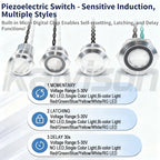 IP68 Piezo Switch 12/16/19/22/30mm Latching Waterproof Metal Touch Switch Stainless Steel Momentary Piezoelectric Ceramic Switch