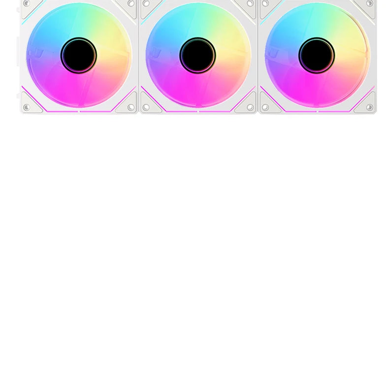 Coolcirc ARGB Infinity Mirror PC Case Fan - 3-Pack 120mm Free Wire-Splicing Cooling Fan with PWM Silent Fan for Computer Case