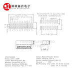 1U 1.27mm Pin Header SMT Connector Male Height 4mm 3mm 2mm 2*2/3/4/5/6/7/8/9/10/12/30/50p For PH 4.3mm/3.4mm/2.0mm Female Socket