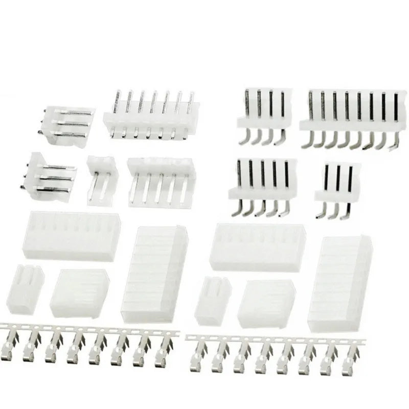 20Pcs CH3.96mm Pitch Wire Connector 2P-10P Wire-to-Board Plug Housing, Straight/Right-Angle Header & Crimp Terminals