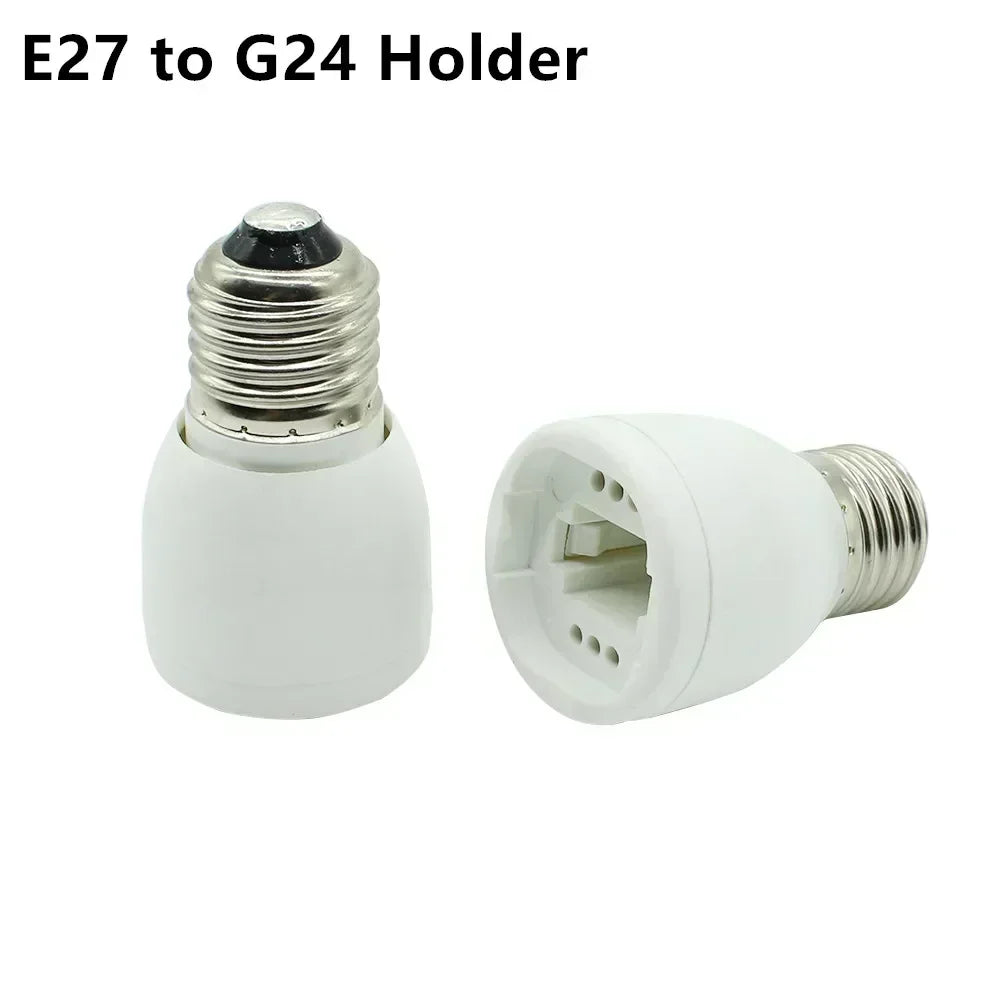 1pc Gu10 E12 E14 E26 E27 G24 GX24Q B22 Fireproof LED CFL Lamp Holder Converter Light Socket Bulb Base Spliter Extension Adapter