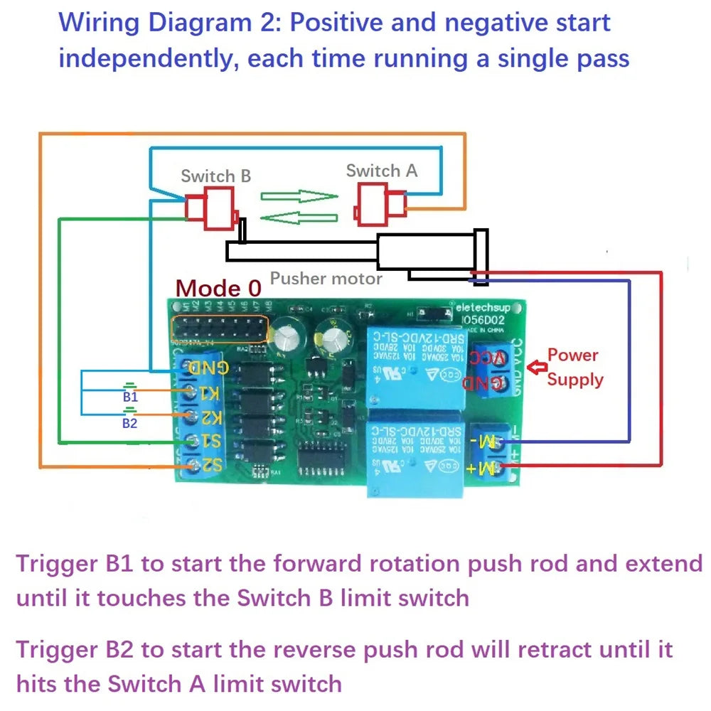 IO53A02 5-24V IO56D02 DC12V 24V Cycle Delay Relay Adjustable Time Control Switch Motor Forward Reverse Controller Time Relay