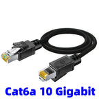 1-100M CAT6a Industrial Ethernet Cable High Flex Pure Copper Gold Plated 26AWG RJ45 Modified PVC Double Shielded Custom Length