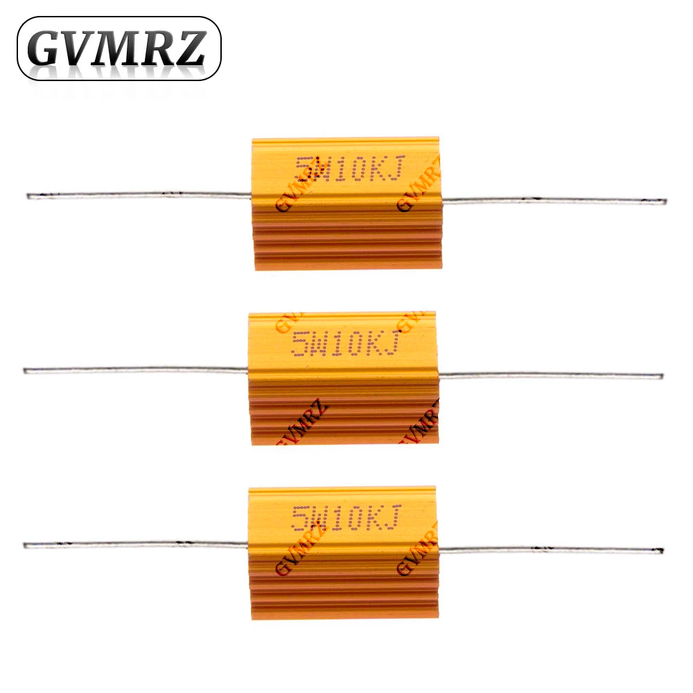 5W Aluminum Housing Power Resistor Wirewound Resistor Assorted Resistance Values for Electronic Projects